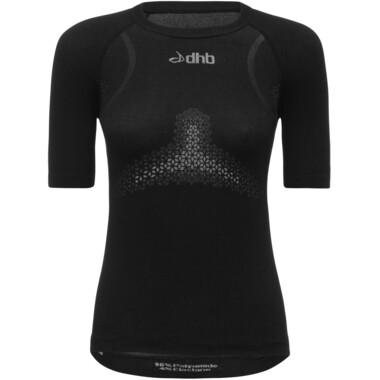 DHB SEAMLESS Women's Short-Sleeved Technical Base Layer Black 0